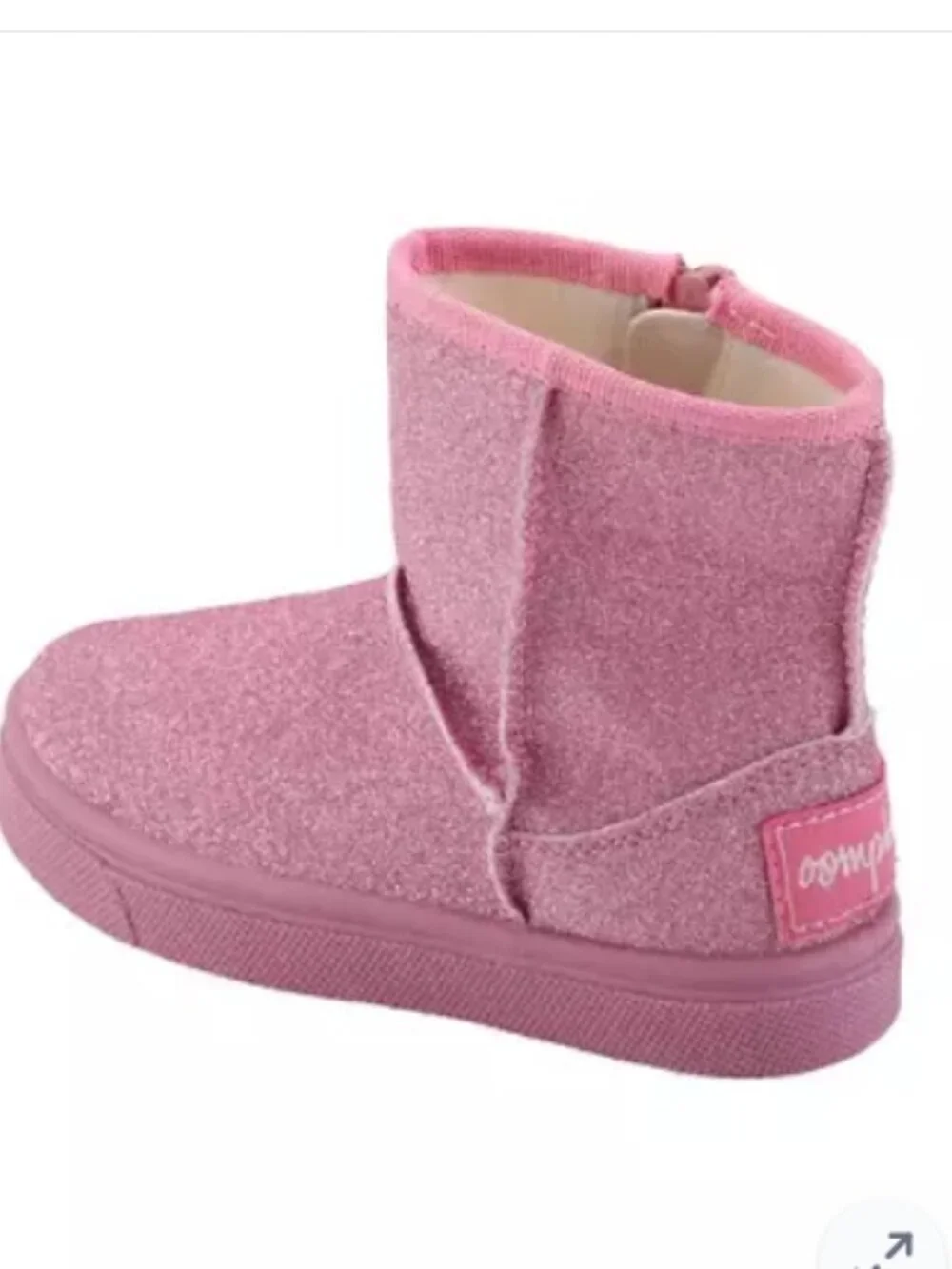 NET Oomphies Toddler Girls Daniella Bow Fur Glittery Pink Boots